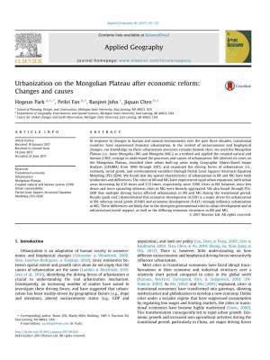 Urbanization on the Mongolian Plateau After Economic Reform: Changes and Causes