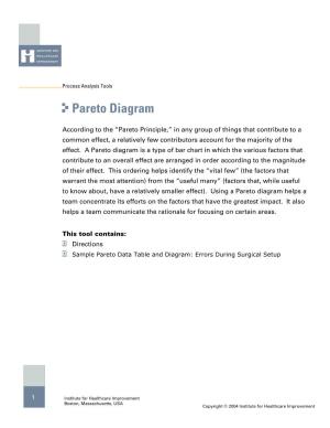 Process Analysis Tools: Pareto Diagram (PDF)
