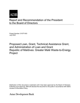 Greater Male Waste-To-Energy Project