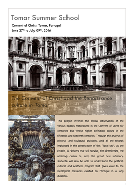 The Convent of Christ and the Renaissance Culture in Tomar