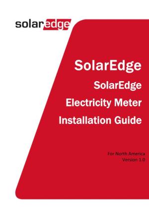 Solaredge Electricity Meter Installation Guide
