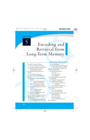 Encoding and Retrieval from Long-Term Memory