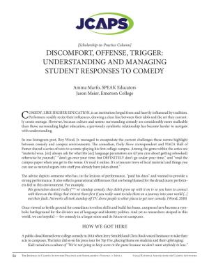 Understanding and Managing Student Responses to Comedy