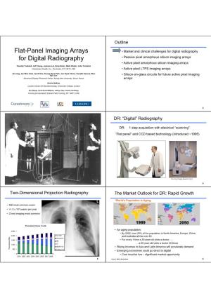 Flat-Panel Imaging Arrays for Digital Radiography