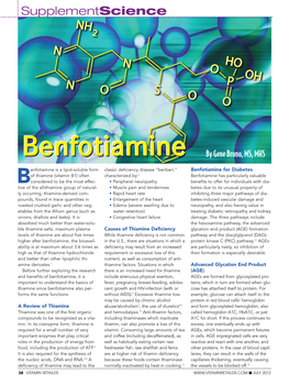 Benfotiaminebenfotiaminebenfotiamine by Gene Bruno, MS, MHS