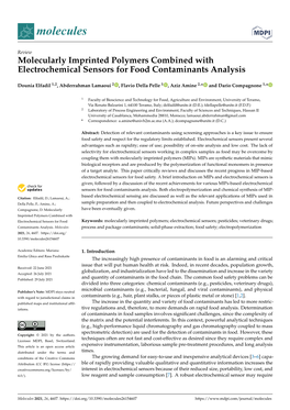 Molecularly Imprinted Polymers Combined with Electrochemical Sensors for Food Contaminants Analysis