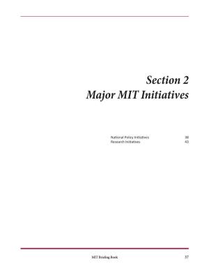 Section 2: Major MIT Initiatives (PDF)
