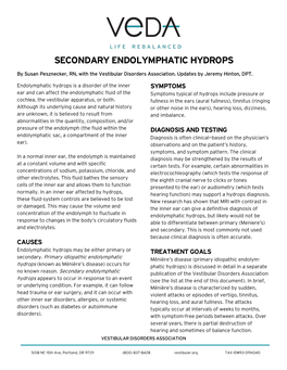 Secondary Endolymphatic Hydrops