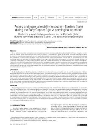 Pottery and Regional Mobility in Southern Sardinia (Italy) During the Early Copper Age: a Petrological Approach