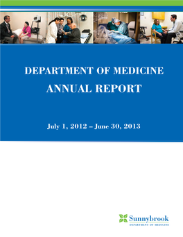 Sunnybrook Department of Medicine Annual Report 2012