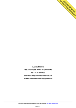Catalogue Immobilier LABELMAISON CAVIGNAC