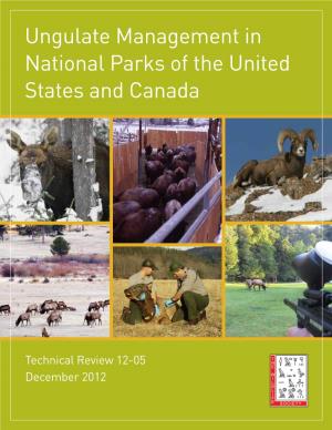 Ungulate Management in National Parks of the United States and Canada