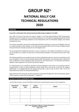 Group NZ Technical Regulations