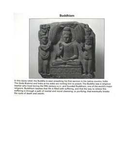 BUDDHISM (Statue of Buddha) This Statue, Dating to the Year 338 C