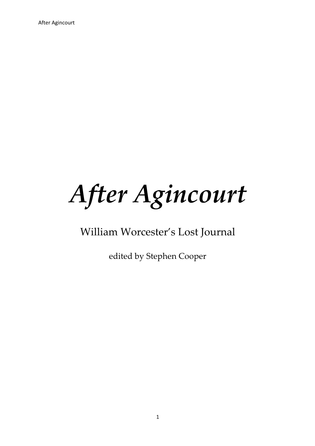 After Agincourt