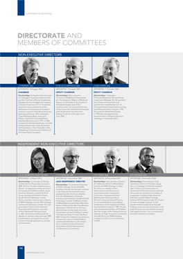 Directorate and Members of Committees