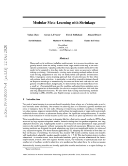Modular Meta-Learning with Shrinkage