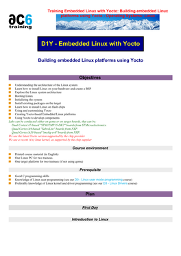 Training Embedded Linux with Yocto: Building Embedded Linux Platforms Using Yocto - Operating Systems: Linux