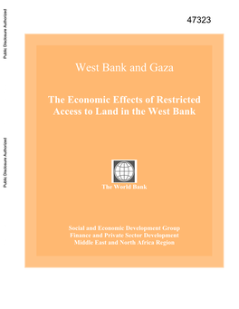 Land Administration and Planning in West Bank Area C