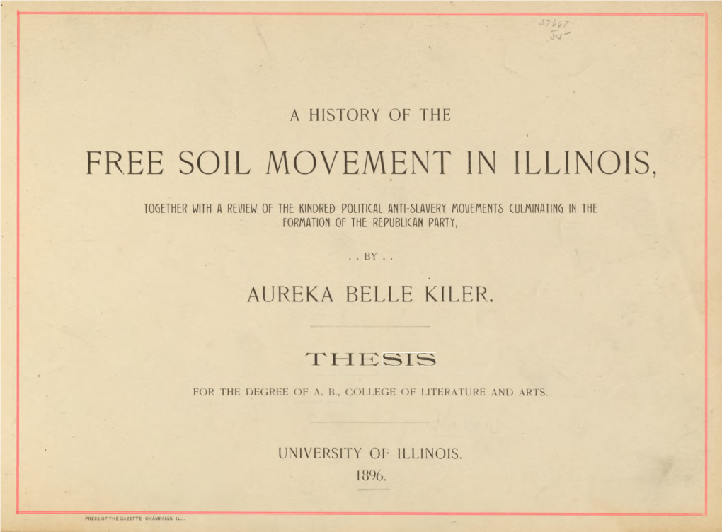 Free Soil Movement in Illinois