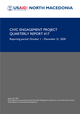 Civic Engagement Project Quarterly Report
