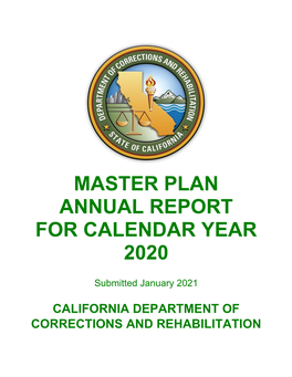 Master Plan Annual Report for Calendar Year 2020