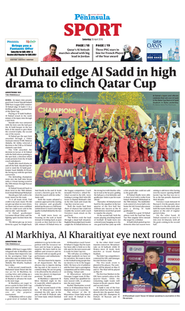 Al Duhail Edge Al Sadd in High Drama to Clinch Qatar