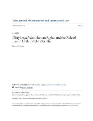 Human Rights and the Rule of Law in Chile 1973-1995, the Edward C