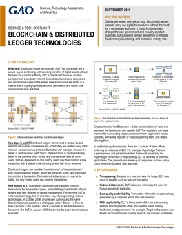 Blockchain & Distributed Ledger Technologies