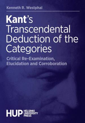 Kant's Transcendental Deduction of the Categories