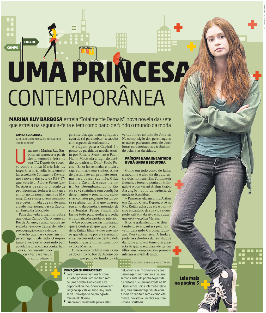 MARINA RUY BARBOSA Estrela “Totalmente Demais”, Nova Novela Das Sete Que Estreia Na Segunda-Feira E Tem Como Pano De Fundo O Mundo Da Moda