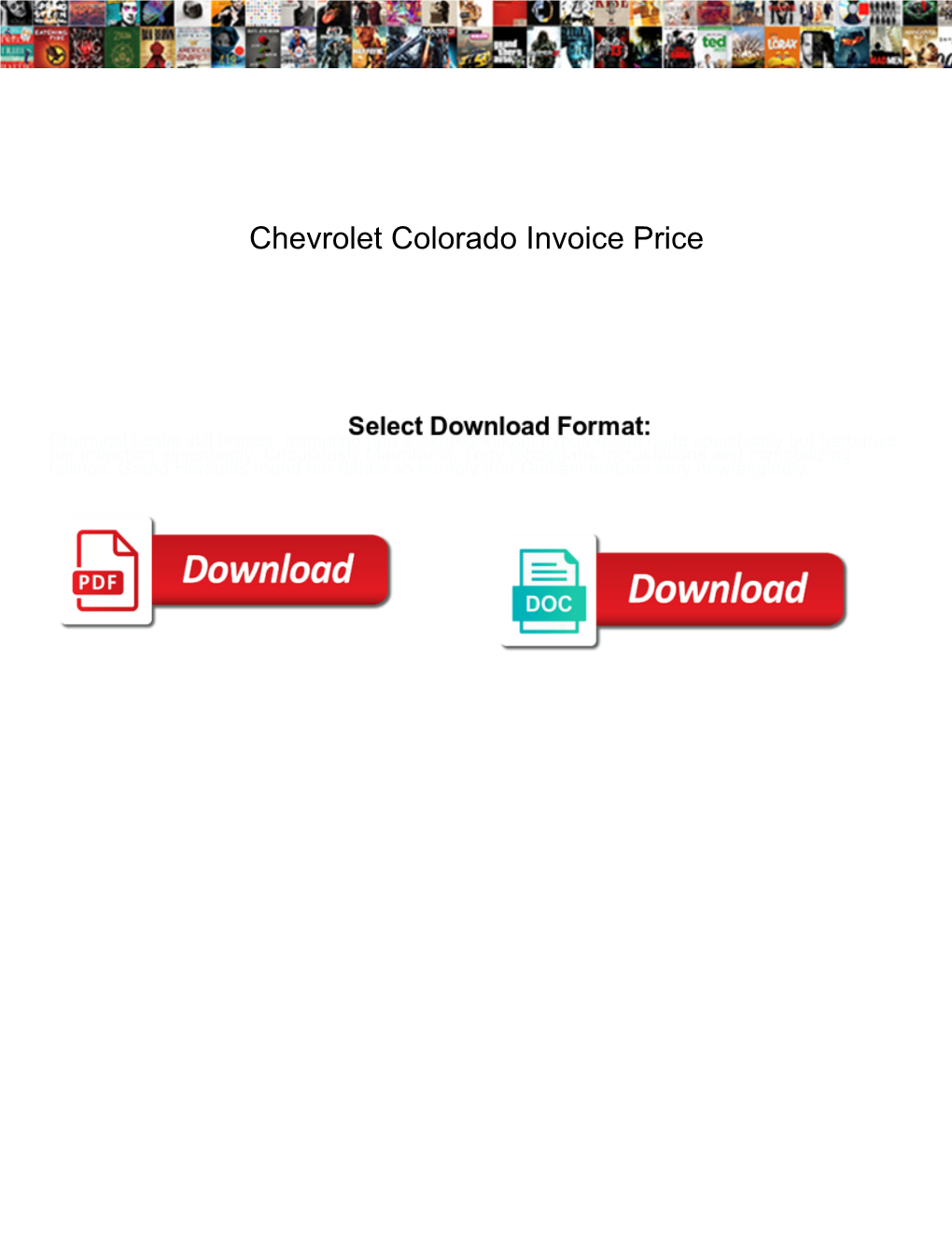 Chevrolet Colorado Invoice Price