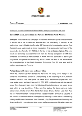 Press Release 17 November 2020