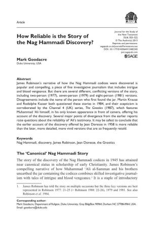 How Reliable Is the Story of the Nag Hammadi Discovery?