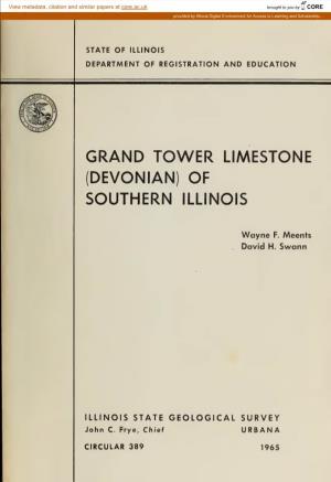 Grand Tower Limestone (Devonian) of Southern Illinois