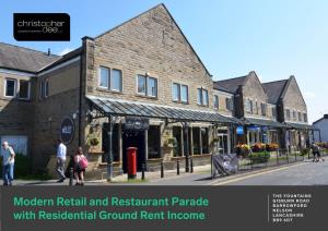 Modern Retail and Restaurant Parade with Residential Ground Rent Income