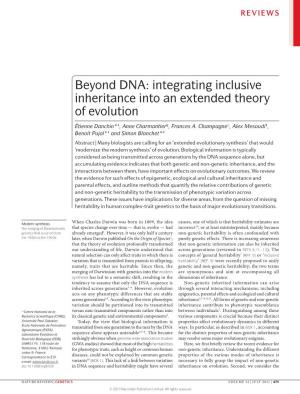 Integrating Inclusive Inheritance Into an Extended Theory of Evolution