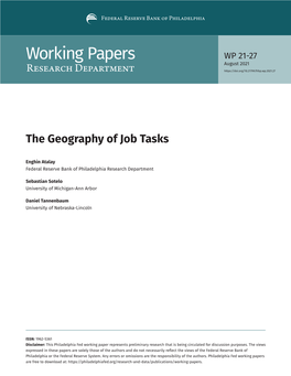 The Geography of Job Tasks