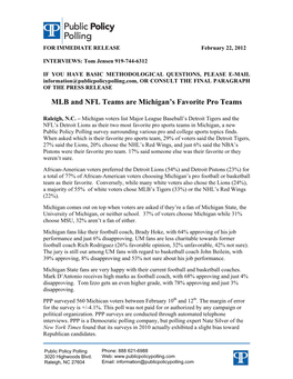 MLB and NFL Teams Are Michigan's Favorite Pro Teams