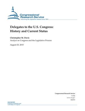 Delegates to the US Congress