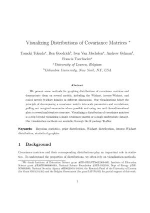 Visualizing Distributions of Covariance Matrices ∗