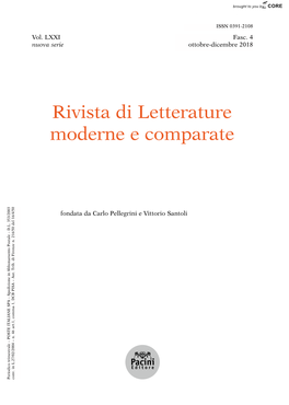 Rivista Di Letterature Moderne E Comparate Vol