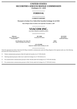 VIACOM INC. (Exact Name of Registrant As Specified in Its Charter)