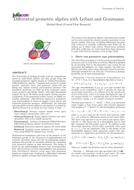 Differential Geometric Algebra with Leibniz and Grassmann Michael Reed (Crucial Flow Research)