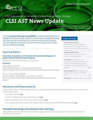 CLSI AST News Update Janet A