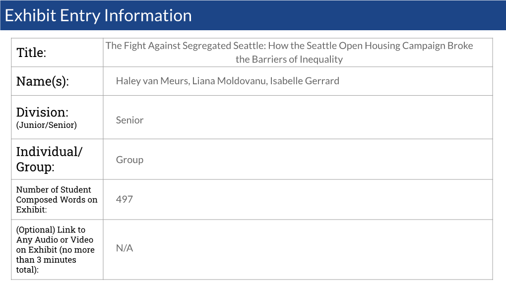 How the Seattle Open Housing Campaign Broke the Barriers of Inequality