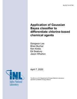 Application of Gaussian Bayes Classifier to Differentiate Chlorine-Based Chemical Agents