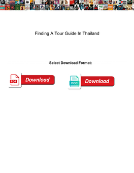 Finding a Tour Guide in Thailand