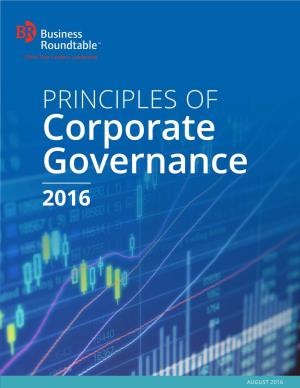 PRINCIPLES of Corporate Governance 2016