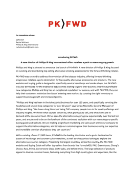 Introducing PKFWD a New Division of Phillips